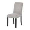 Figu Set of 4 Dining Chair | Brown-Gray Fabric Seating | Black Wood Legs BM340147