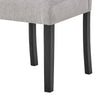 Figu Set of 4 Dining Chair | Brown-Gray Fabric Seating | Black Wood Legs BM340147