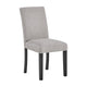 Figu Set of 4 Dining Chair | Brown-Gray Fabric Seating | Black Wood Legs