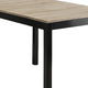 Figu Dining Table | Rectangular 48’’ Sleek Brown Top | Black Wood Legs BM340148