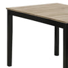Figu Dining Table | Rectangular 48’’ Sleek Brown Top | Black Wood Legs BM340148