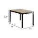 Figu Dining Table | Rectangular 48’’ Sleek Brown Top | Black Wood Legs BM340148