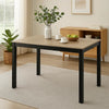 Figu Dining Table | Rectangular 48’’ Sleek Brown Top | Black Wood Legs BM340148