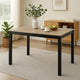 Figu Dining Table | Rectangular 48’’ Sleek Brown Top | Black Wood Legs BM340148