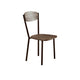 Jiho 5pc Dining Table & 4 Chairs Set | Graywash | Black Metal Base