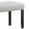 Riac Dining Bench | 41’’ Dove Gray Fabric Seat | Black Wood Legs BM340150