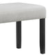 Riac Dining Bench | 41’’ Dove Gray Fabric Seat | Black Wood Legs BM340150