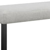 Riac Dining Bench | 41’’ Dove Gray Fabric Seat | Black Wood Legs BM340150