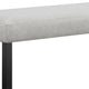 Riac Dining Bench | 41’’ Dove Gray Fabric Seat | Black Wood Legs BM340150