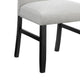 Riac Set of 2 Side Dining Chairs | Black Wood | Dove Gray Fabric Seat BM340151