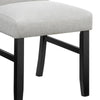 Riac Set of 2 Side Dining Chairs | Black Wood | Dove Gray Fabric Seat BM340151