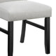 Riac Set of 2 Side Dining Chairs | Black Wood | Dove Gray Fabric Seat BM340151
