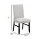 Riac Set of 2 Side Dining Chairs | Black Wood | Dove Gray Fabric Seat BM340151