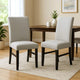 Riac Set of 2 Side Dining Chairs | Black Wood | Dove Gray Fabric Seat BM340151