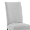 Viem Dining Chair Set of 2 | Black Wood | Gray Fabric Seat | Nailhead Trim BM340154