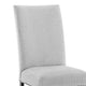 Viem Dining Chair Set of 2 | Black Wood | Gray Fabric Seat | Nailhead Trim BM340154