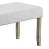 Koji Dining Bench | Gray Fabric Padded Seat | Brown Wood Frame | 42"
