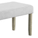 Koji Dining Bench | Gray Fabric Padded Seat | Brown Wood Frame | 42"