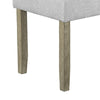 Koji Dining Bench | Gray Fabric Padded Seat | Brown Wood Frame | 42"