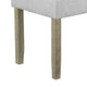 Koji Dining Bench | Gray Fabric Padded Seat | Brown Wood Frame | 42"