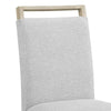 Koji Dining Chair Set of 2 | Gray Fabric Padded Seat | Brown Wood Frame BM340156
