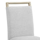 Koji Dining Chair Set of 2 | Gray Fabric Padded Seat | Brown Wood Frame BM340156