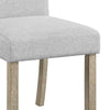 Koji Dining Chair Set of 2 | Gray Fabric Padded Seat | Brown Wood Frame BM340156