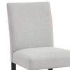 Riac Set of 2 Counter Height Chairs | Black Wood | Dove Gray Fabric Seat BM340157
