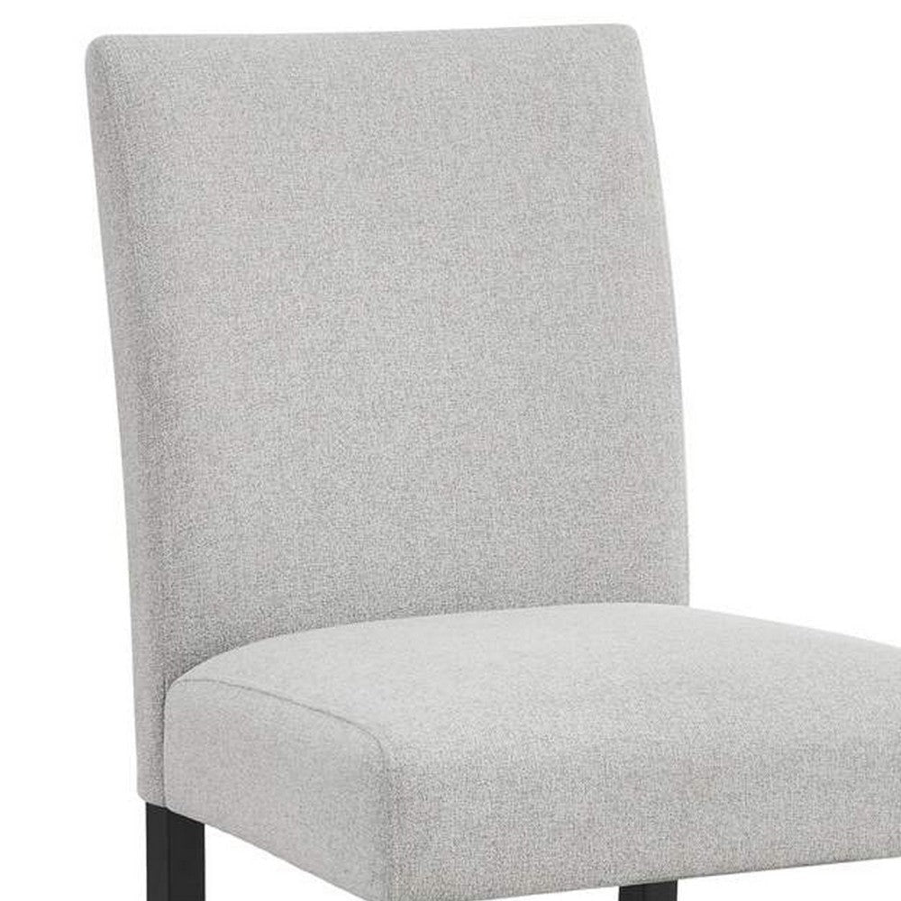 Riac Set of 2 Counter Height Chairs | Black Wood | Dove Gray Fabric Seat BM340157