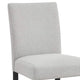 Riac Set of 2 Counter Height Chairs | Black Wood | Dove Gray Fabric Seat BM340157