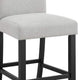 Riac Set of 2 Counter Height Chairs | Black Wood | Dove Gray Fabric Seat BM340157