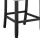 Riac Set of 2 Counter Height Chairs | Black Wood | Dove Gray Fabric Seat BM340157