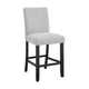 Riac Set of 2 Counter Height Chairs | Black Wood | Dove Gray Fabric Seat