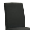 Syon Dining Chair Set of 4 | Black Wood Frame | Fabric Seat & Backrest BM340161