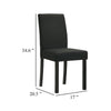 Syon Dining Chair Set of 4 | Black Wood Frame | Fabric Seat & Backrest BM340161