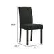 Syon Dining Chair Set of 4 | Black Wood Frame | Fabric Seat & Backrest BM340161