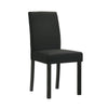Syon Dining Chair Set of 4 | Black Wood Frame | Fabric Seat & Backrest
