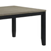 Emoi Dining Table | 71’’ Rectangular Gray Oak Wood Top | Black Legs BM340162