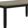 Emoi Dining Table | 71’’ Rectangular Gray Oak Wood Top | Black Legs BM340162