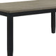 Emoi Dining Table | 71’’ Rectangular Gray Oak Wood Top | Black Legs BM340162
