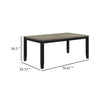 Emoi Dining Table | 71’’ Rectangular Gray Oak Wood Top | Black Legs BM340162