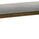 Lyoi Dining Bench | 47" Gray Rectangular Fabric Seat | Brown Wood