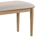 Aruk Dining Bench | 47’’ Khaki Rectangular Fabric Seat | Brown Wood BM340165
