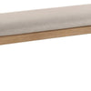 Aruk Dining Bench | 47’’ Khaki Rectangular Fabric Seat | Brown Wood BM340165