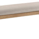 Aruk Dining Bench | 47’’ Khaki Rectangular Fabric Seat | Brown Wood BM340165