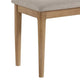 Aruk Dining Bench | 47’’ Khaki Rectangular Fabric Seat | Brown Wood BM340165