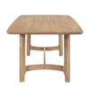Aruk Dining Table | 79" Brown Wood Tabletop | Rounded Edges