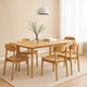 Aruk Dining Table | 79" Brown Wood Tabletop | Rounded Edges