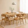 Aruk Dining Table | 79" Brown Wood Tabletop | Rounded Edges