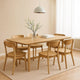 Aruk Dining Table | 79" Brown Wood Tabletop | Rounded Edges